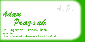 adam prazsak business card